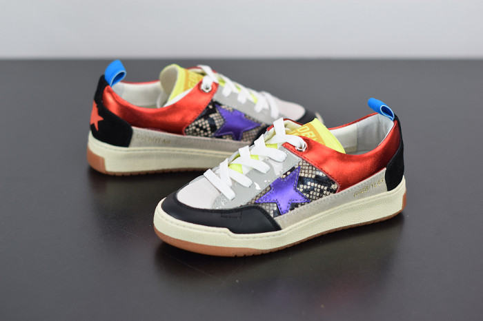 GGD Women’s fuchsia and leopard-print Yeah sneakers