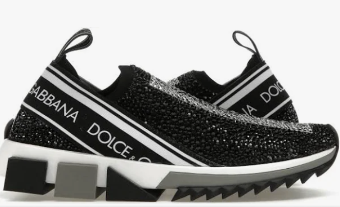 DG Sorrento rhinestone-embellished sneakers – Black