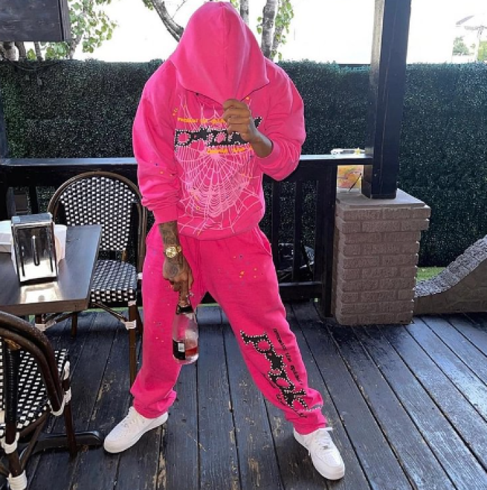 Men’s Sp5der Print Tracksuit Two Piece Set