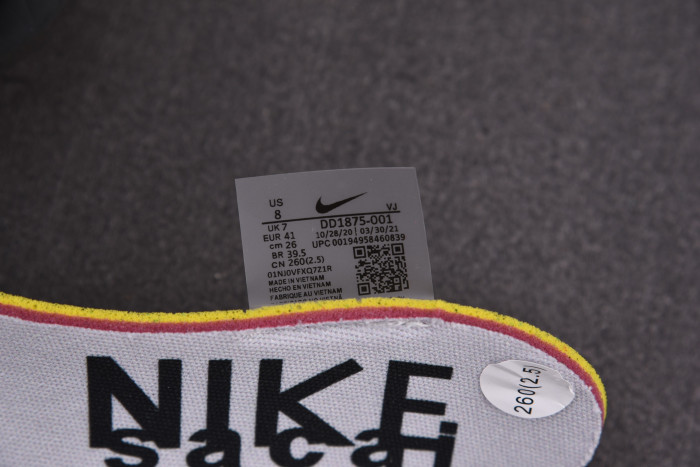 Nike Sacai x VaporWaffle ‘Black Gum DD1875 001