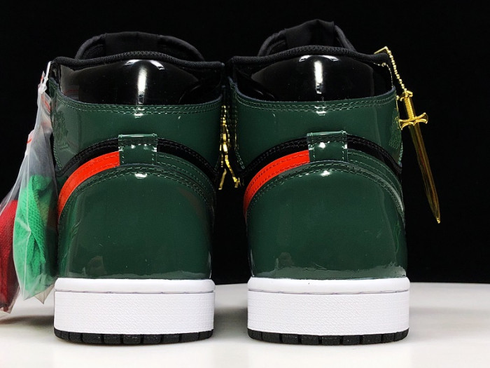 SoleFly x Air Jordan 1 Retro High OG Black/Team Orange-Fir AV3905-038