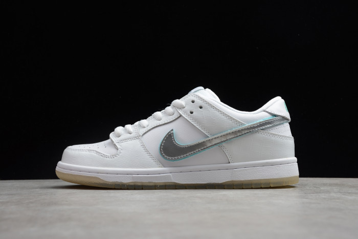 nike sb dunk low Di*m*nd supply co white Di*m*nd bv1310-100
